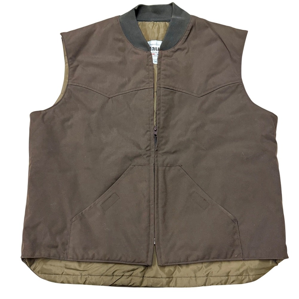 Vintage Blauer Mens Medium‎ M Brown Workwear Vest Thinsulate  Western Yoke